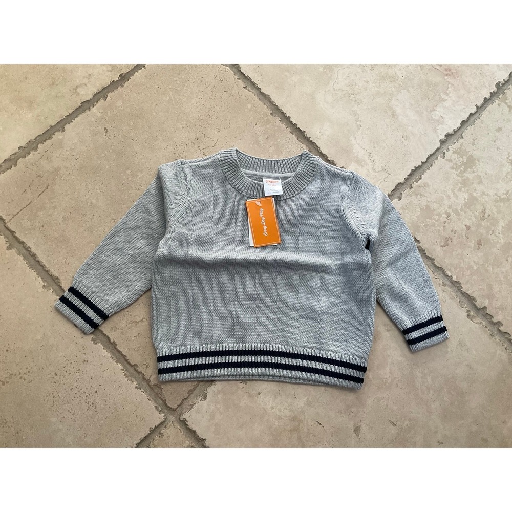NWT Gymboree gray Sweater Boys' 12-18 Months - Everyday Play Navy stripes